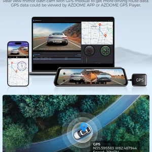 12" 4K WiFi Dual Dash Cam - Thumbnail Image 2
