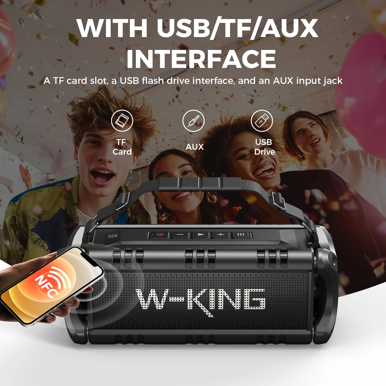 50W Loud Bluetooth Outdoor Party Speaker - Image 6
