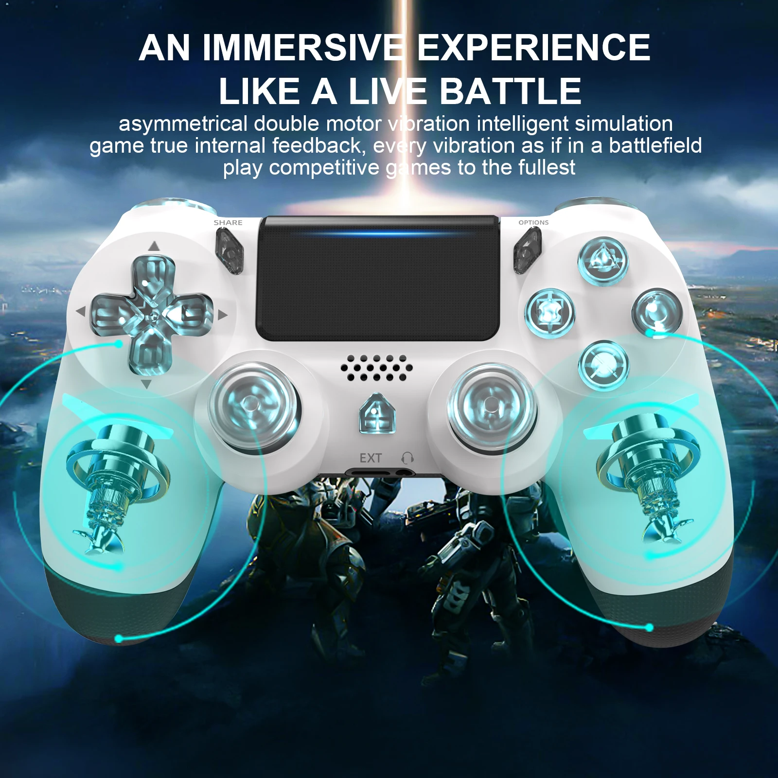PS4 PS3 Wireless Bluetooth Gamepad - Image 3
