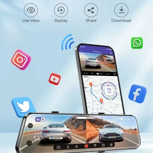 12" 4K WiFi Dual Dash Cam - Thumbnail Image 3
