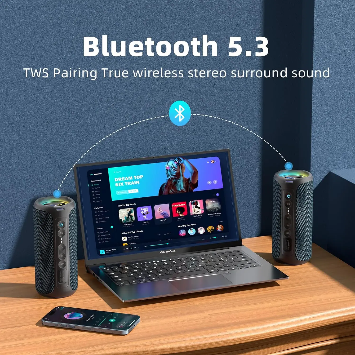 40W Bluetooth 5.3 Portable Speaker - Image 4