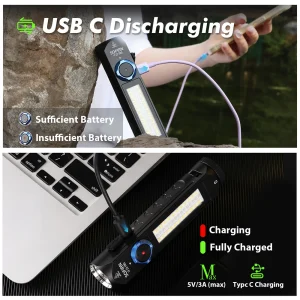 5000LM Rechargeable RGB LED Flashlight - Thumbnail Image 5