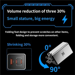 65W 3-Port GaN USB-C Charger