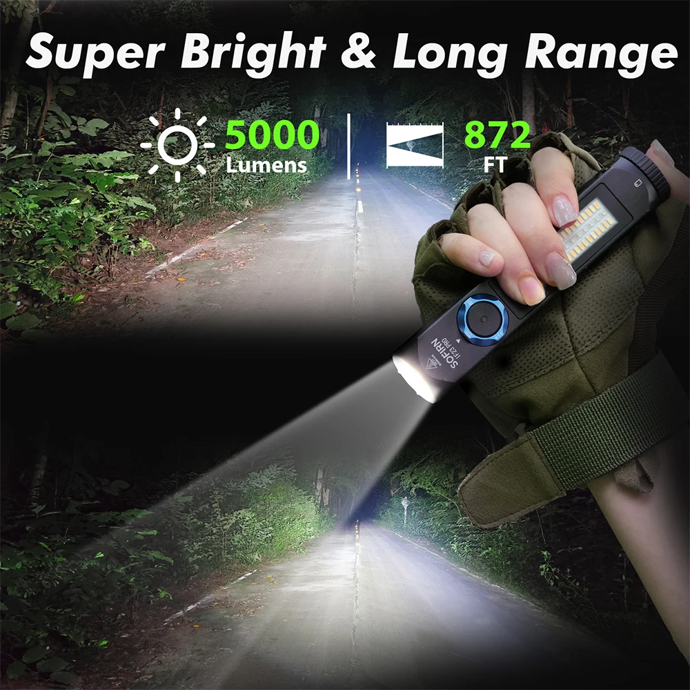 5000LM Rechargeable RGB LED Flashlight - Image 2