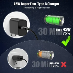 2Pack 45W For Samsung Super Fast Charger