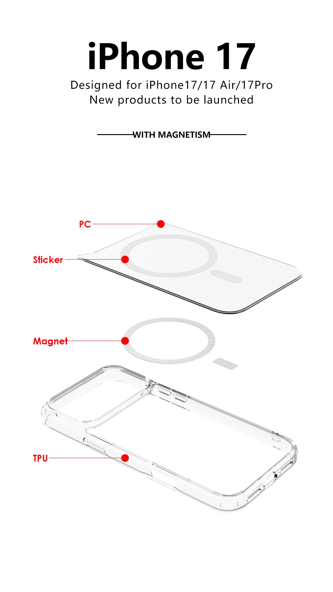 Shockproof Magnetic Wireless iPhone 17 Case - Image 5