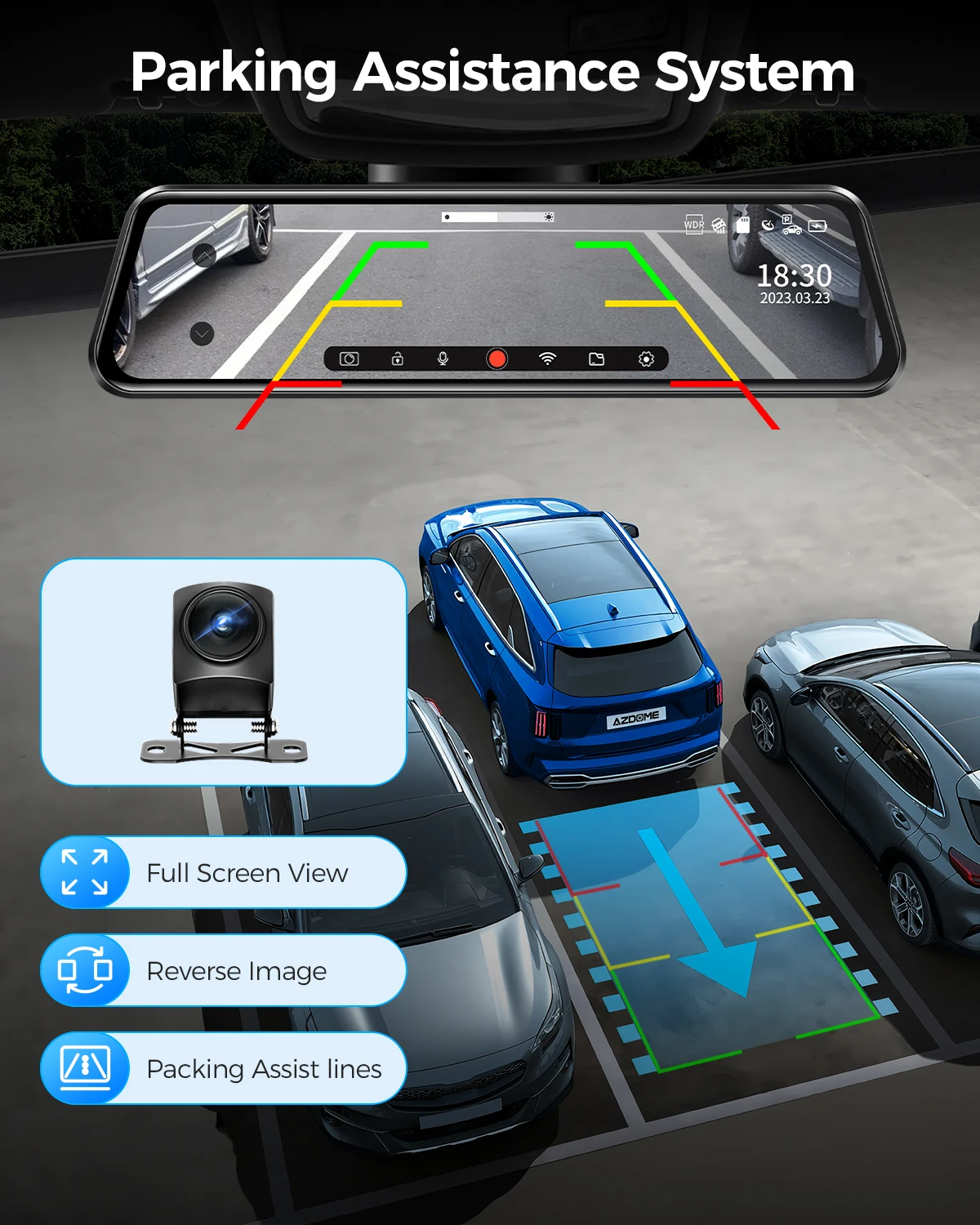 12" 4K WiFi Dual Dash Cam - Image 4