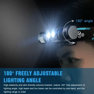600LM Rechargeable Waterproof LED Headlamp - Thumbnail Image 3