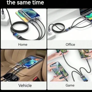 100W 3-in-1 Fast Charging Cable - Thumbnail Image 3