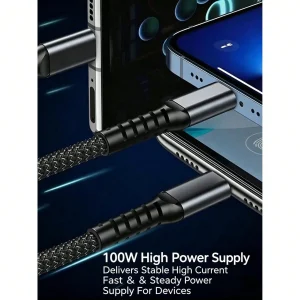 100W 3-in-1 Fast Charging Cable - Thumbnail Image 4